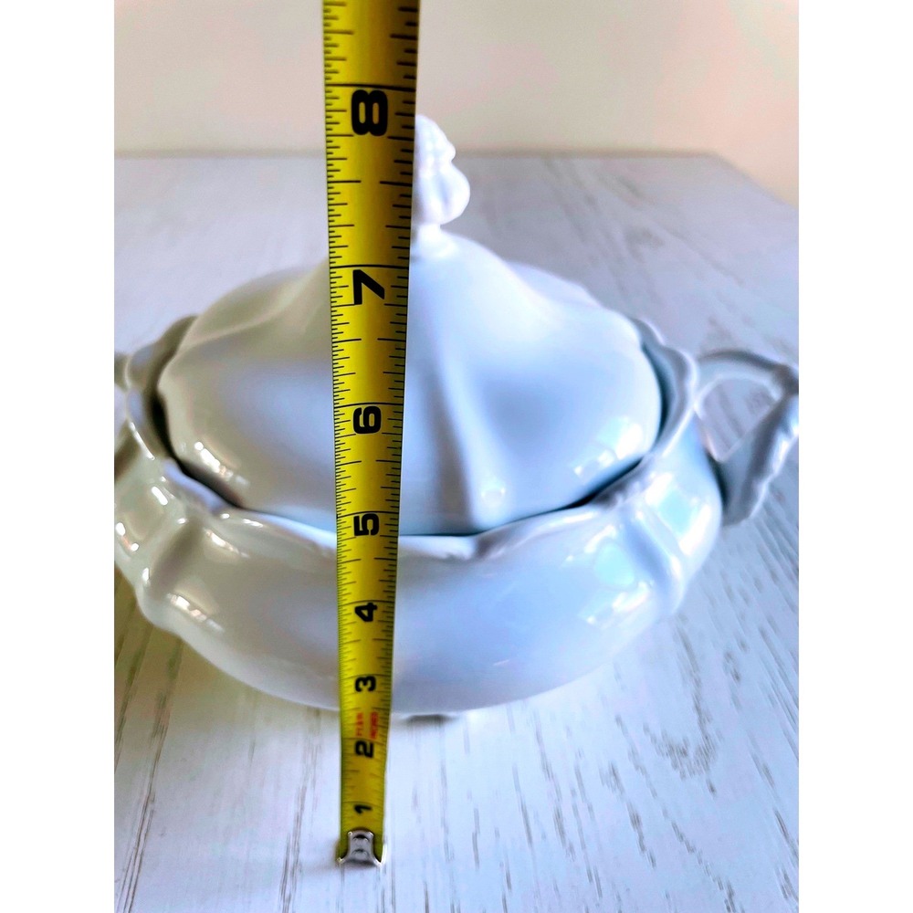 JOHANN HAVILAND BAVARIA White Porcelain Covered Vegetable Soup Tureen Dish Lid - Picture 9 of 10